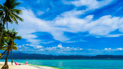 Fototapeta na wymiar Nice destination on the beach in the Philippines