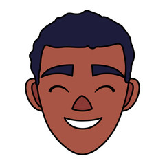 Isolated man head vector design