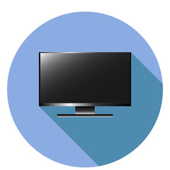 Tv icon transparent background flat style