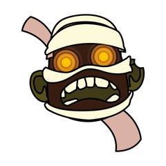Halloween mummy vector design icon