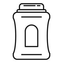 Lotion deodorant icon. Outline lotion deodorant vector icon for web design isolated on white background