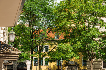 MUNICH, GERMANY- June 25, 2018: Street view of downtown Munich, Germany.