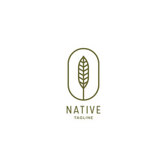 Native Logo Icon Design Template. Simple and Modern Vector