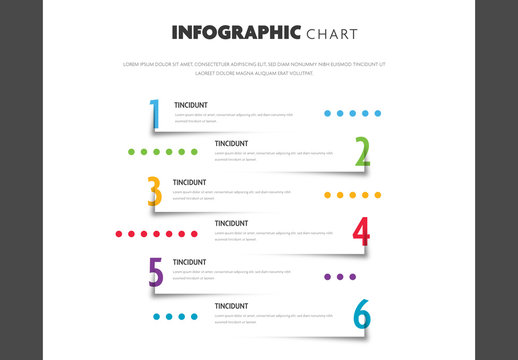 Paper-style Infographic Layout with Numbers and Dotted Charts