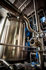 Tanks and pumps at the modern plant