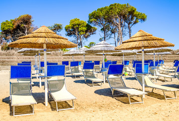 typical beach in italy