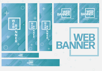 Teal Web Banner Layout Set