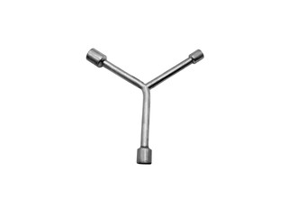 Three way wrench isolated on white background. Clipping Path