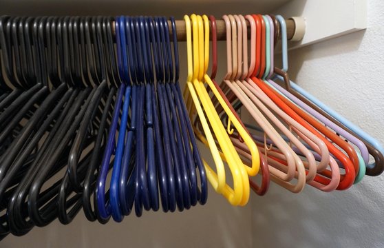 Plastic Hangers In Empty Closet