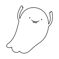 trick or treat - happy halloween line image