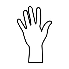 Fototapeta na wymiar hand showing fingers icon design line image