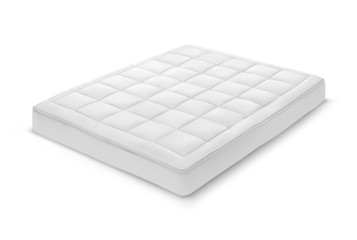 Realistic white mattress with shadow. Bedroom