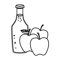 Isolated apple juice vector design
