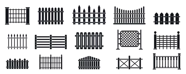 Foto op Canvas Fence icons set. Simple set of fence vector icons for web design on white background © anatolir