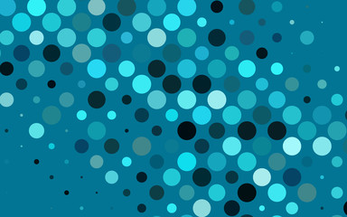 Light BLUE vector texture with disks. Blurred decorative design in abstract style with bubbles. Design for business adverts.