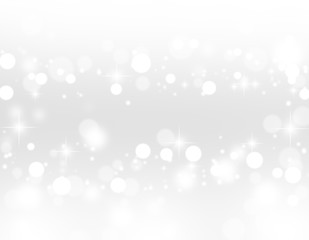 White Winter Background with Stars