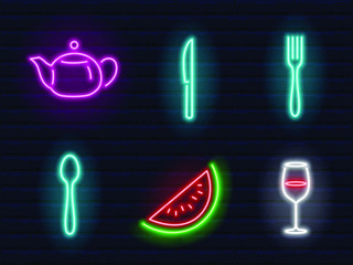 neon signs set