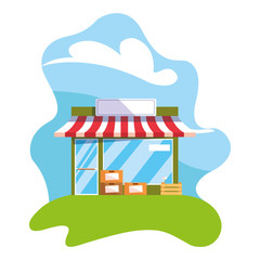 Isolated shop vector design icon