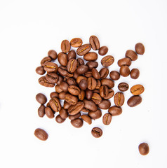 Coffee Beans On White Background