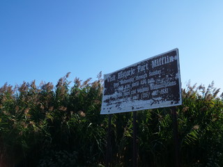 Historic Fort Mifflin visitors sign - Philadelphia, PA / USA - September 29, 2019