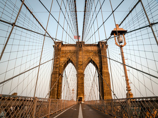 The Brooklyn Bridge is a cable-stayed suspension bridge in New York City, Manhattan, USA