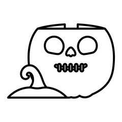 trick or treat - happy halloween line image