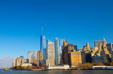 New York city skyline USA 