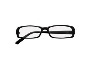 Broken glasses isolated on white background. Clipping Path
