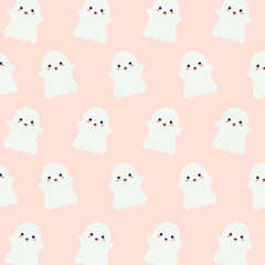Cute halloween doodle cartoon pattern background design for decoration for celebration halloween festival