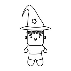 trick or treat - happy halloween line image