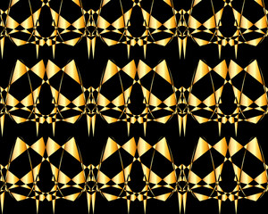 Abstract black and gold gradient for background