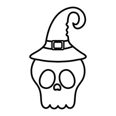 trick or treat - happy halloween line image