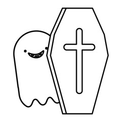 trick or treat - happy halloween line image