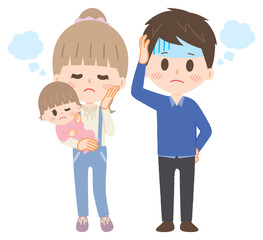 A couple with small children is in trouble