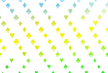 Light Blue, Yellow vector cover with symbols of gamble.