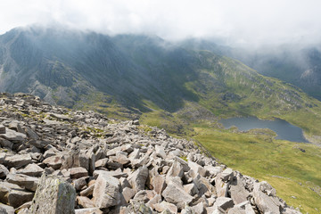Rocky Mountain ridge on Tryfan