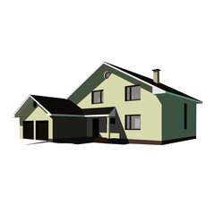 Cottage house vector illustration isolated