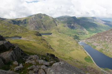 Cannon stone on the north face of Tryfan stock photo