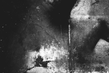 Image of old scratched surface in black and white colors