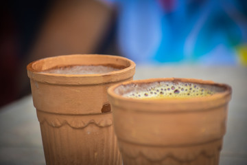 A cup of tea on a table, Indian Chai