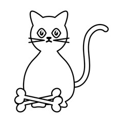 trick or treat - happy halloween line style