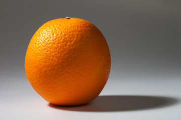 One way fresh clipping orange. Orange juicy orange isolated on a white background.