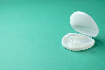 Plastic mouthpiece for teeth whitening