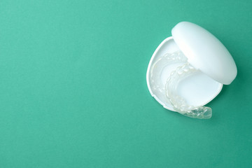 Plastic mouth guard for teeth whitening