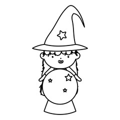 trick or treat - happy halloween line image