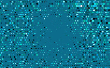 Dark BLUE vector layout with circle shapes. Illustration with set of shining colorful abstract circles. Design for business adverts.