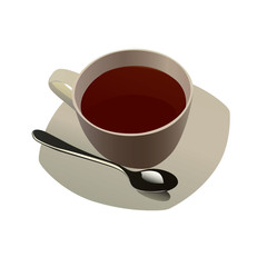 cup of tea vector illustration