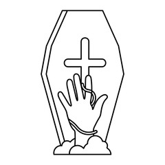 trick or treat - happy halloween line image