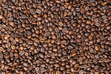 Roasted coffee beans background