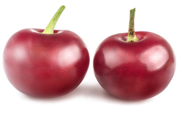 Cherry plums isolated on white
